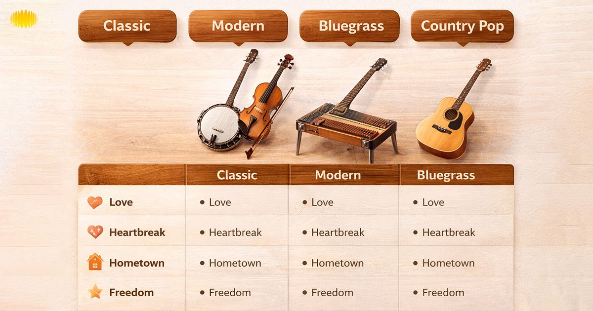 Country Music Themes & Sub-Genres