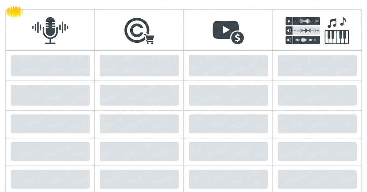 AI Music Generator Comparison Table